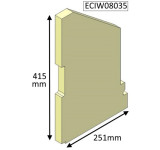 ECIW08035 Parkray LEFT Upper Side Brick  |  Aspect 8 (Boiler)